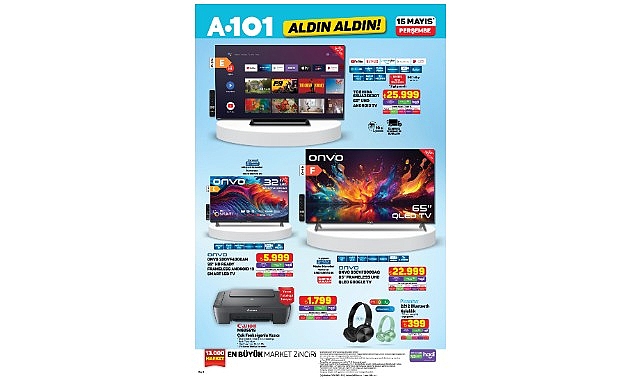 15 Mayıs’ta A101’de Elektronik ve Mesken Eserleri Satışa Sunuluyor